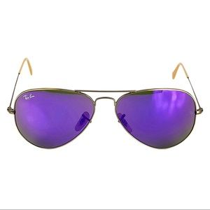 🔮Polarized Purple Flash Mirror Ray Ban Aviators
